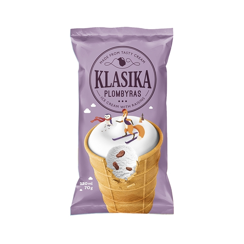 Klasika raisins ice cream