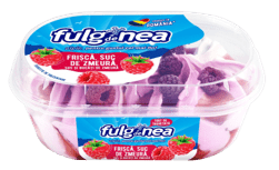 Fulg de Nea 1000ml with Cream and Raspberries