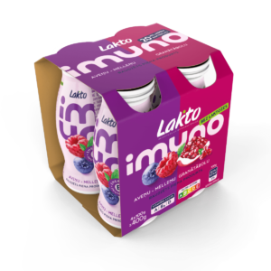 Fermented milk product with raspberry-blueberry/pomegranate additive 2+2 | lactose free