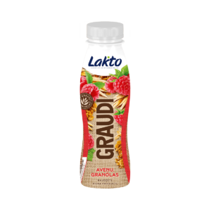 Fermented milk drink LAKTO GRAUDI raspberry-granola