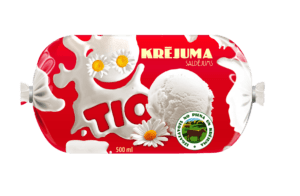 Vanilla plombir ice cream