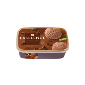 Chocolate ice cream with milk chocolate pieces