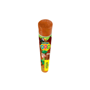Cola flavoured ice lolly
