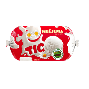 Vanilla plombir ice cream